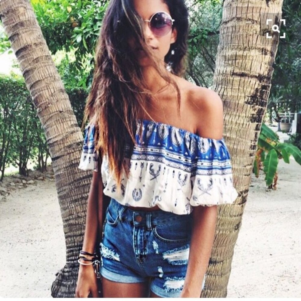 SOLD Spell & Gypsy COYOTE Off Shoulder Top